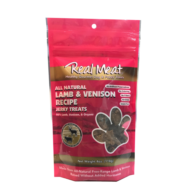 Real Meat (Dog) - Lamb Venison Jerky 4oz